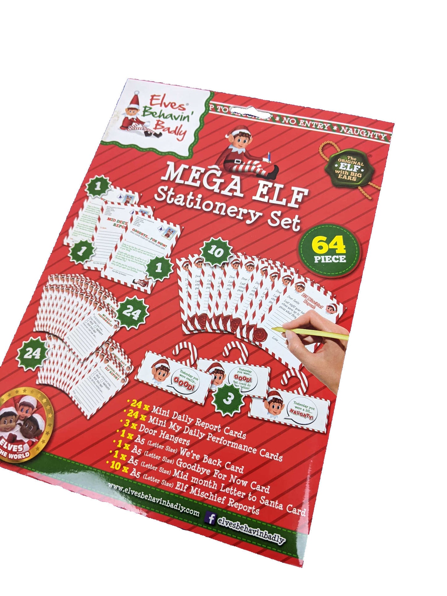 Elves Behavin' Badly 64 piece Stationery Set